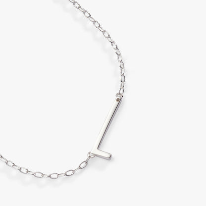 Initial L Precious Elongated Necklace