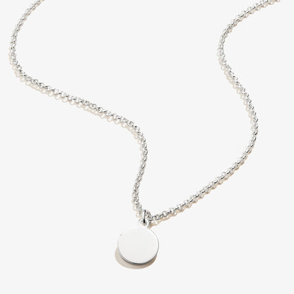 Small Circle Charm Necklace, 19&