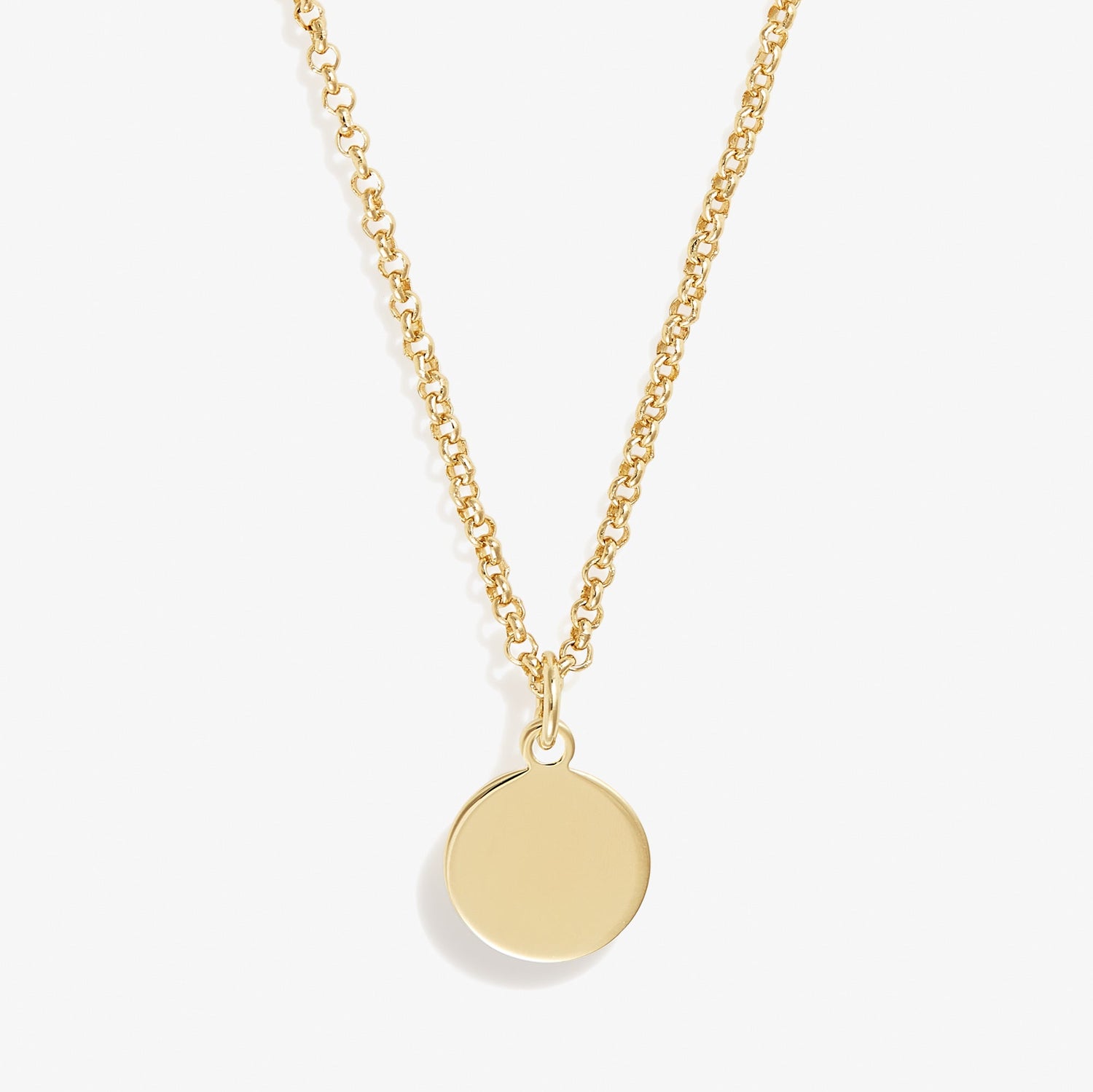 Small Circle Charm Necklace, 19&