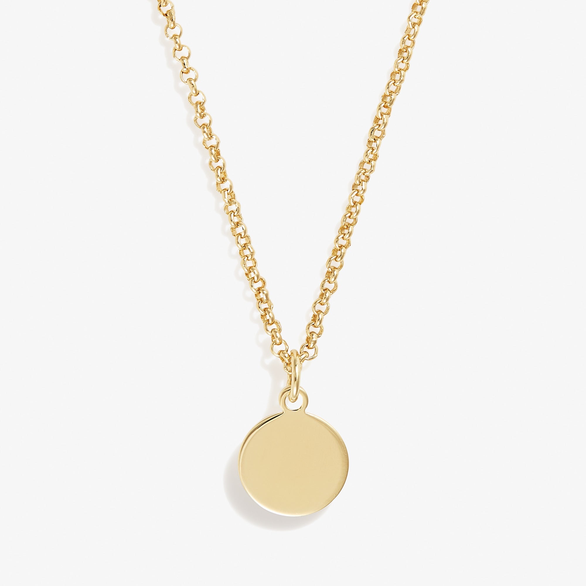 Small Circle Charm Necklace, 19&