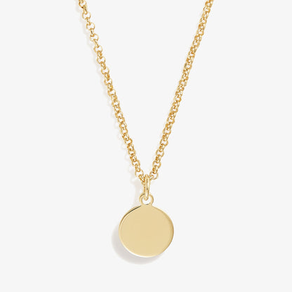 Small Circle Charm Necklace, 19&