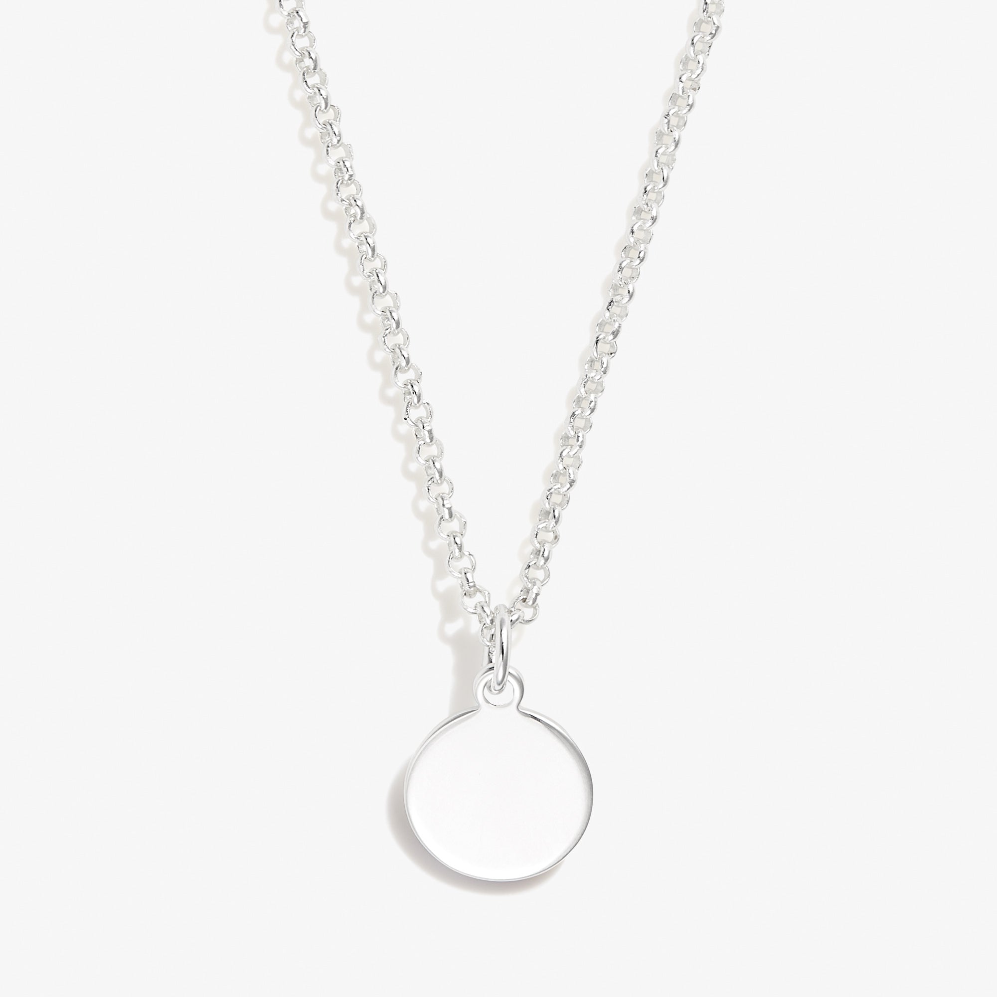 Small Circle Charm Necklace, 19&