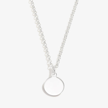 Small Circle Charm Necklace, 19&