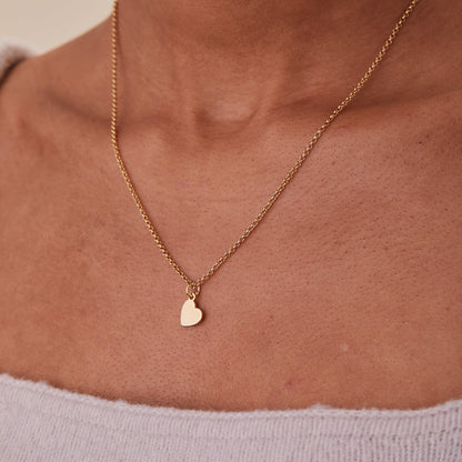 Small Heart Charm Necklace, 19&