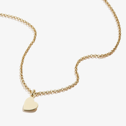 Small Heart Charm Necklace, 19&