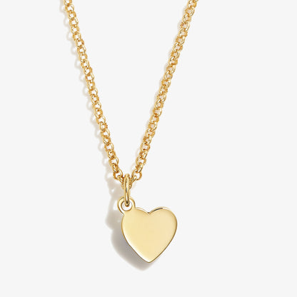 Small Heart Charm Necklace, 19&