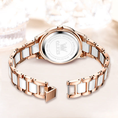 Quartz Watch Electronic Ceramic Women&