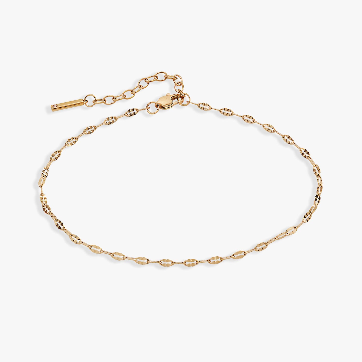 Multi Faceted Chain Anklet