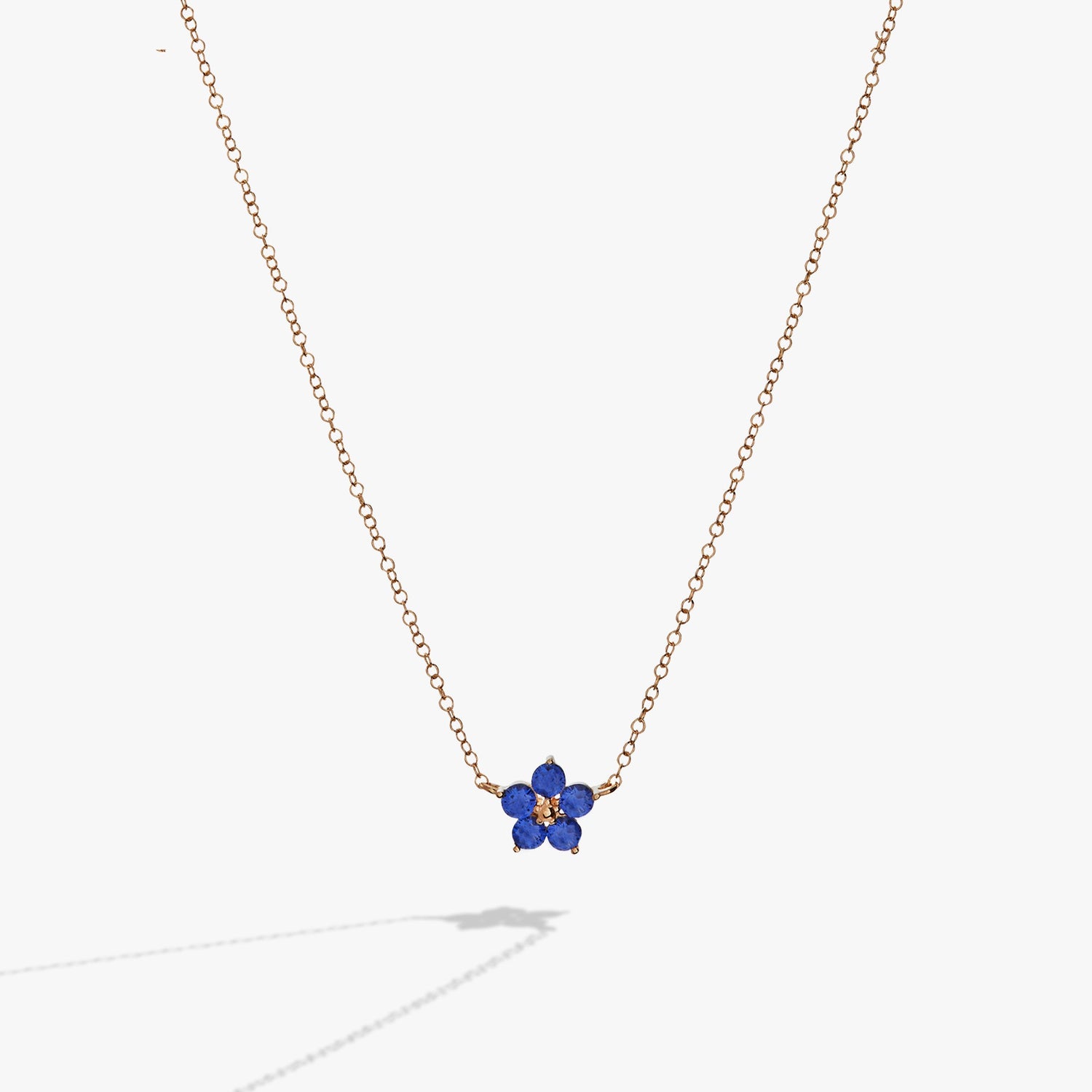 Crystal Forget-Me-Not Flower Necklace
