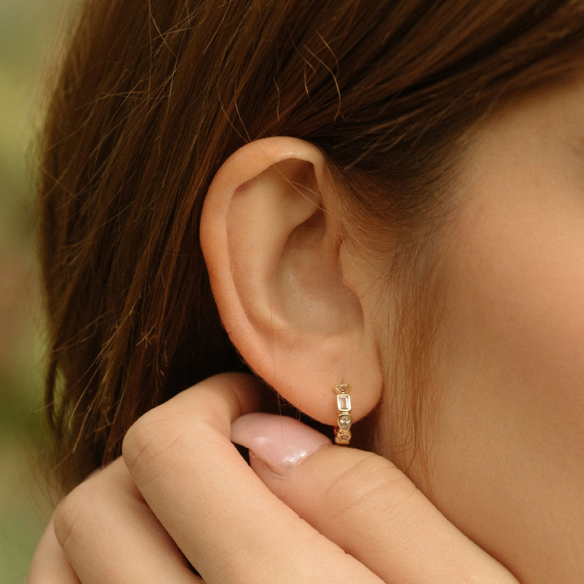Gemstone Hoops