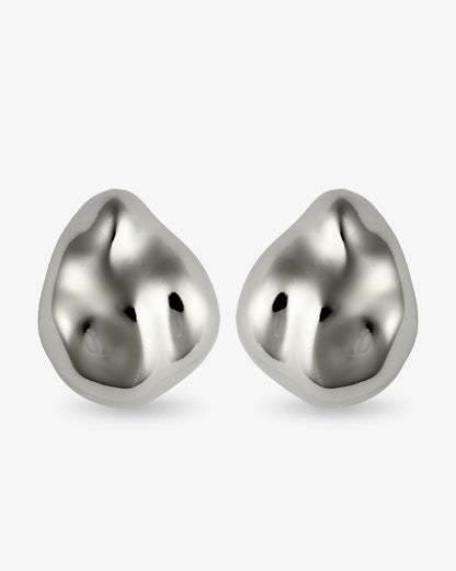 Giselle Organic Pebble Gold Statement Earrings