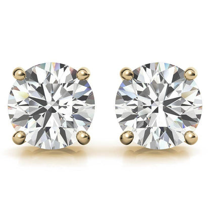5.00 CTW AGI Certified Lab Grown Round Diamond Stud Earrings – G/VS in 14K White or Yellow Gold
