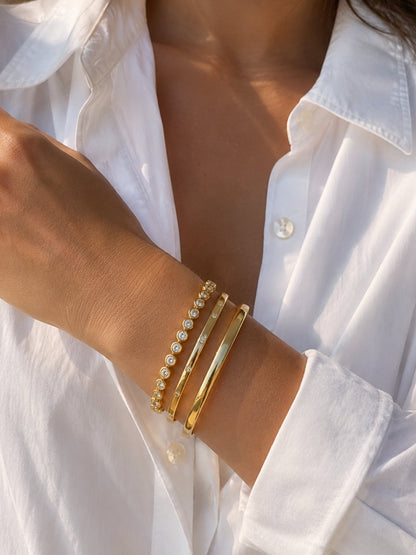 Gold Filled Diamond Bangle