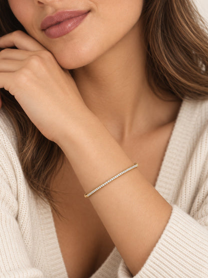 Gold Filled Thin Pave Cuff