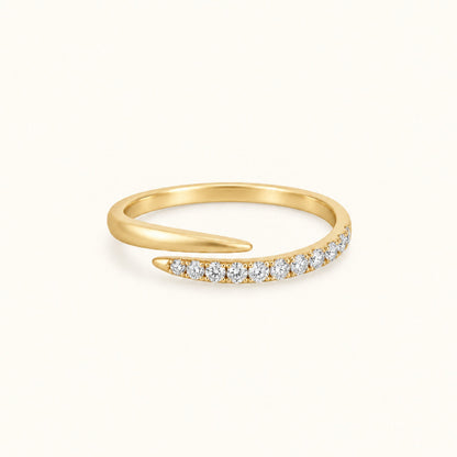 Gold Filled Pave Spiral Ring