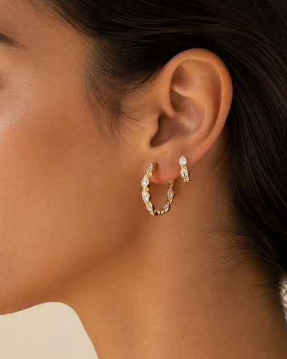 Large Marquise Hoops
