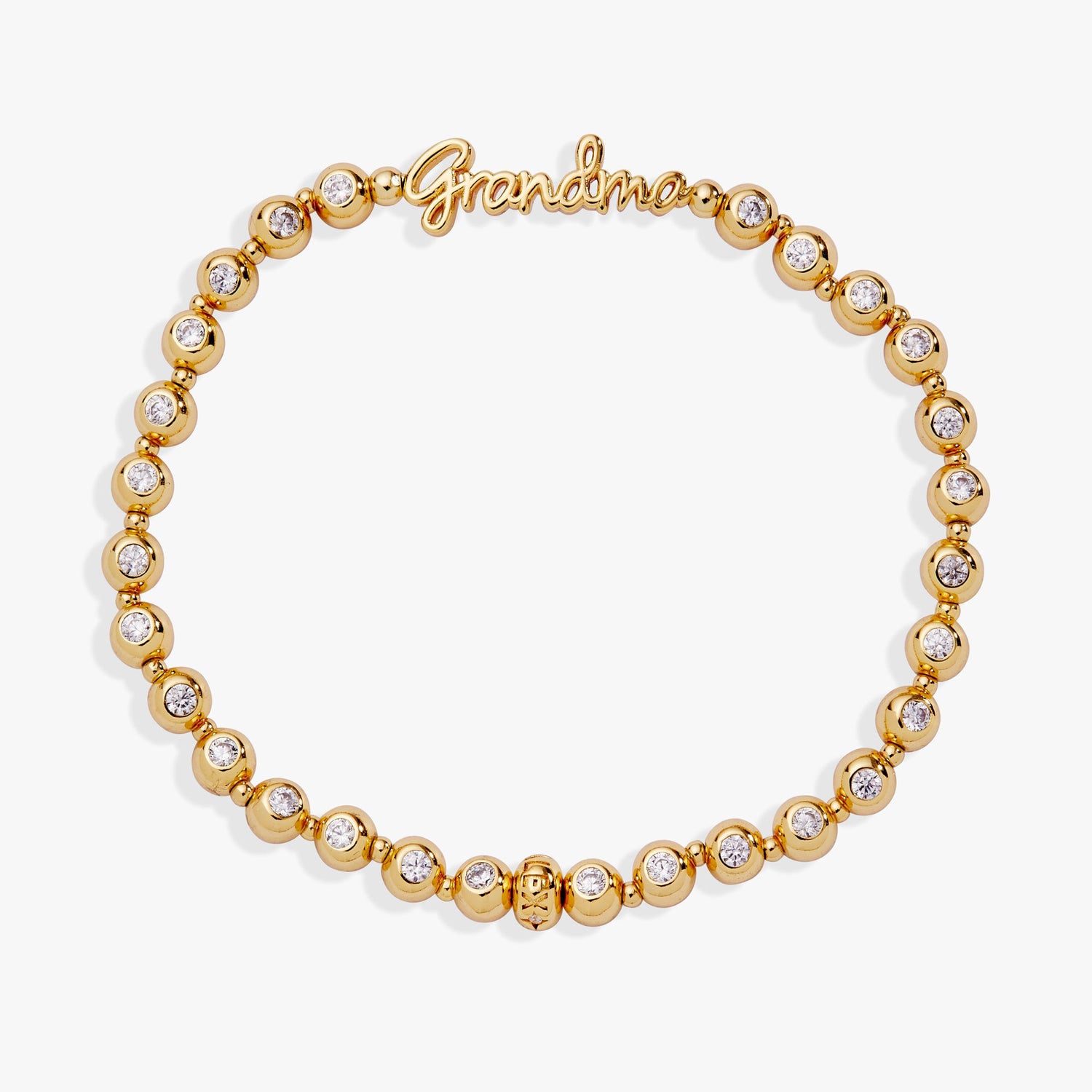 Grandma Elongated Crystal Stretch Bracelet