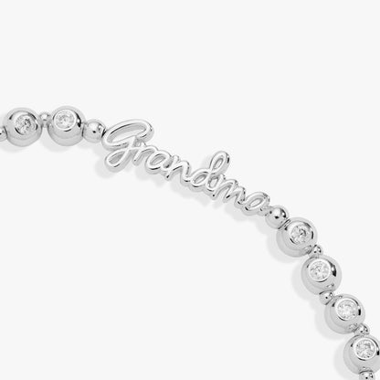 Grandma Elongated Crystal Stretch Bracelet