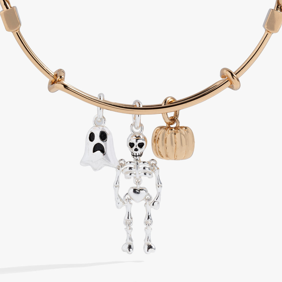 Ghost, Skeleton and Pumpkin Trio Charm Bangle