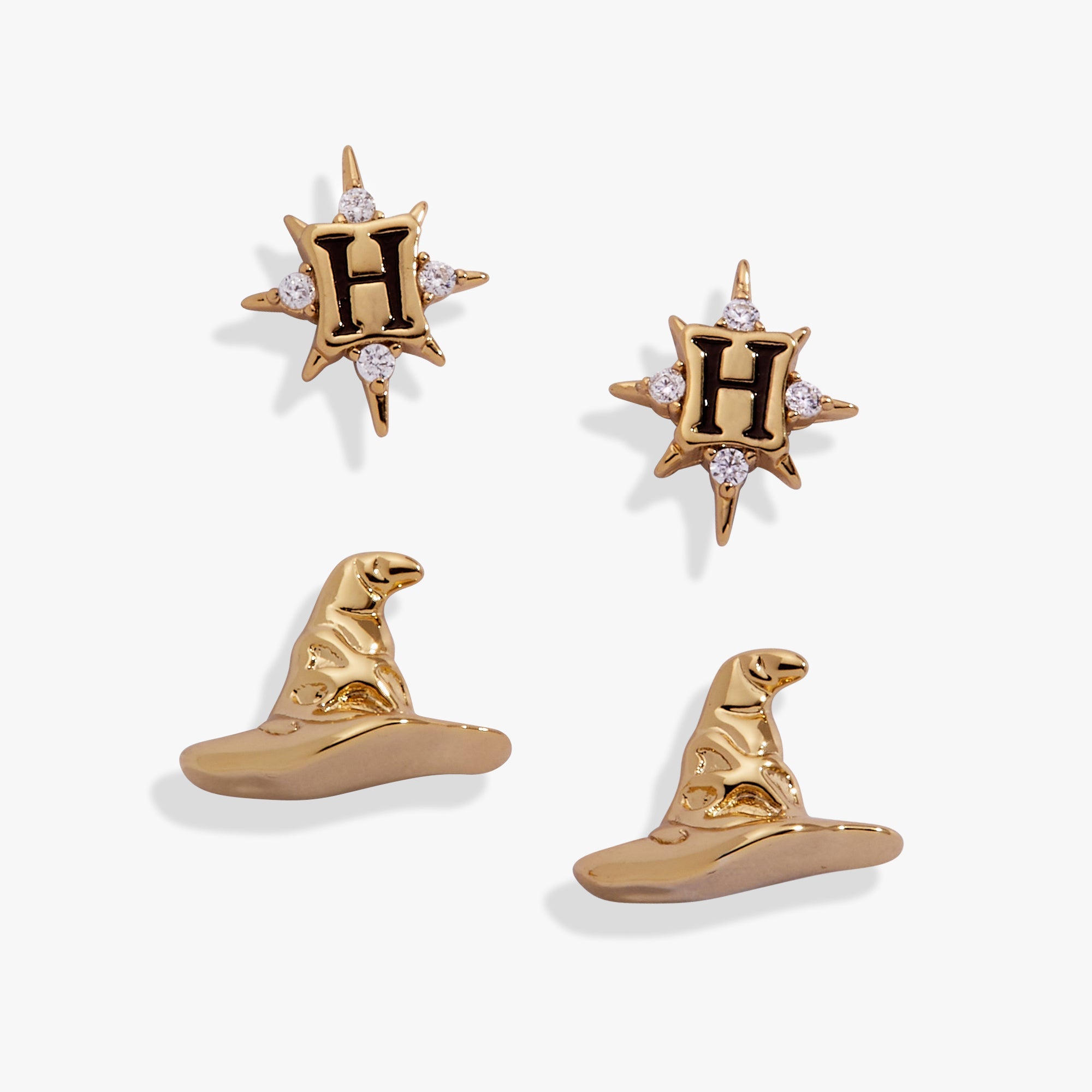 Harry Potter™ Hogwarts &amp; Sorting Hat Earring Set of 2