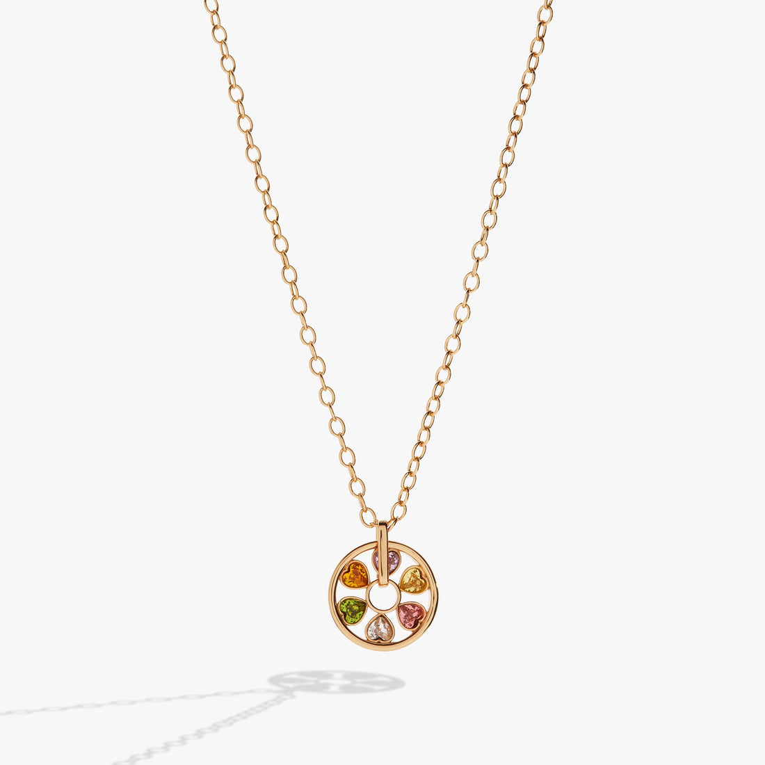 Heart Crystal Wheel Necklace