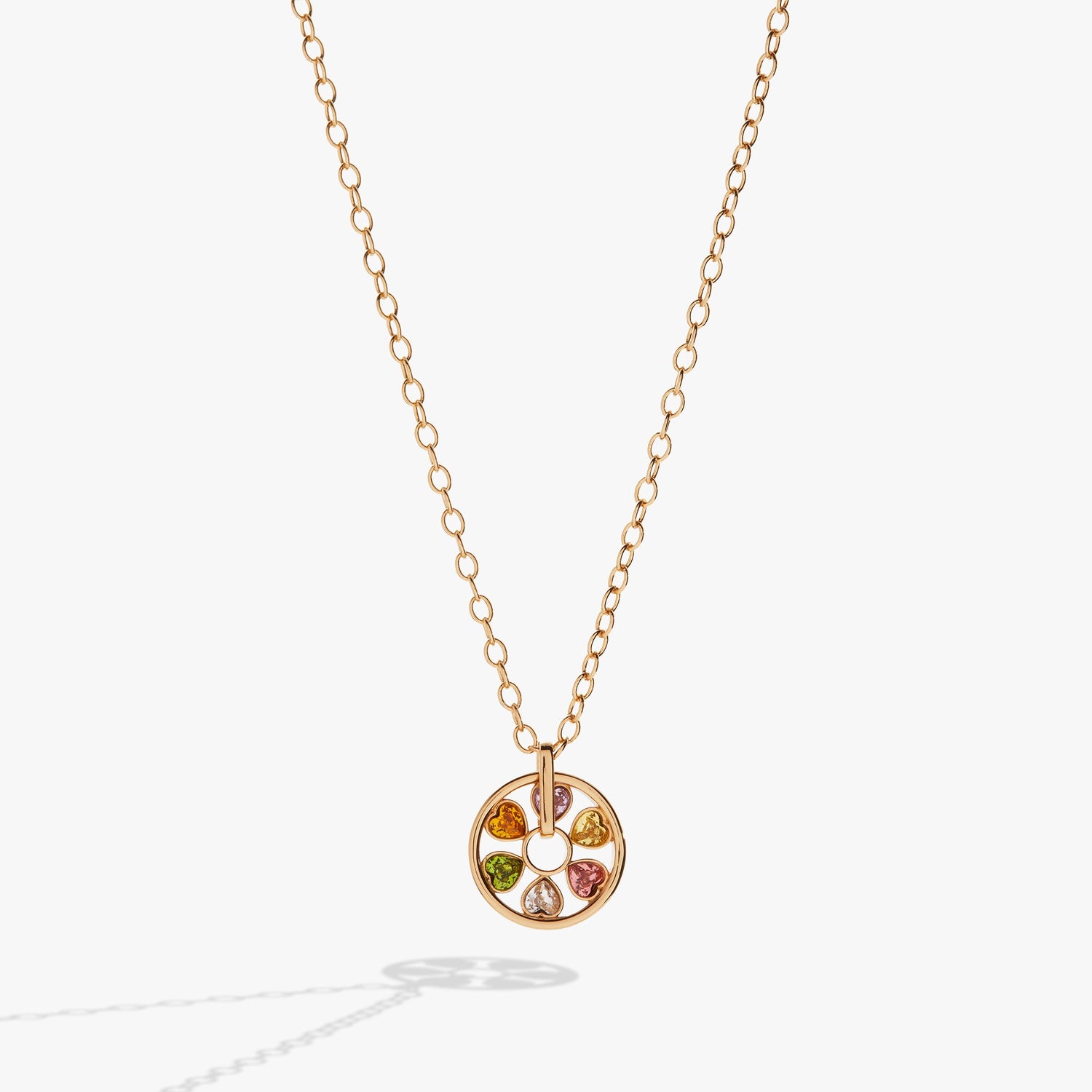 Heart Crystal Wheel Necklace