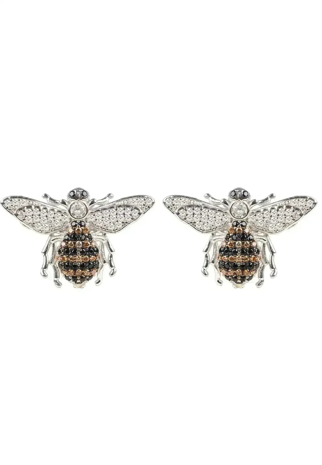 Honey Bee Stud Earrings | Sterling Silver Animal Jewelry - Femstylo