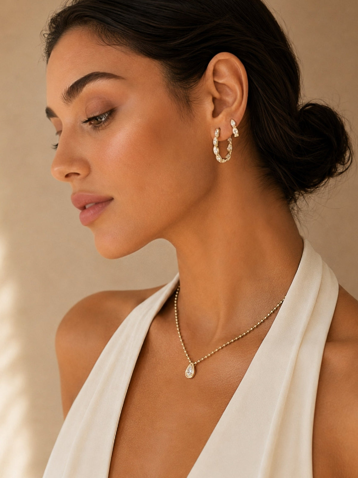 Teardrop Diamond Necklace