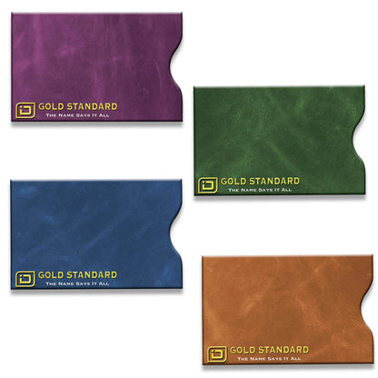 RFID Blocking Credit Card and Passport Sleeves - Leather Look 20 Pack