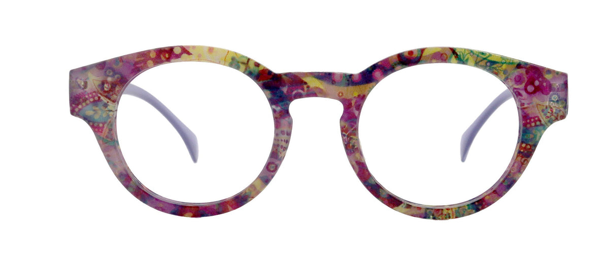 Selena Premium Reading Glasses High End Readers +1.25 .. +3.00 +4.00 (Blue) Round Optical Frames. NY Fifth Avenue.