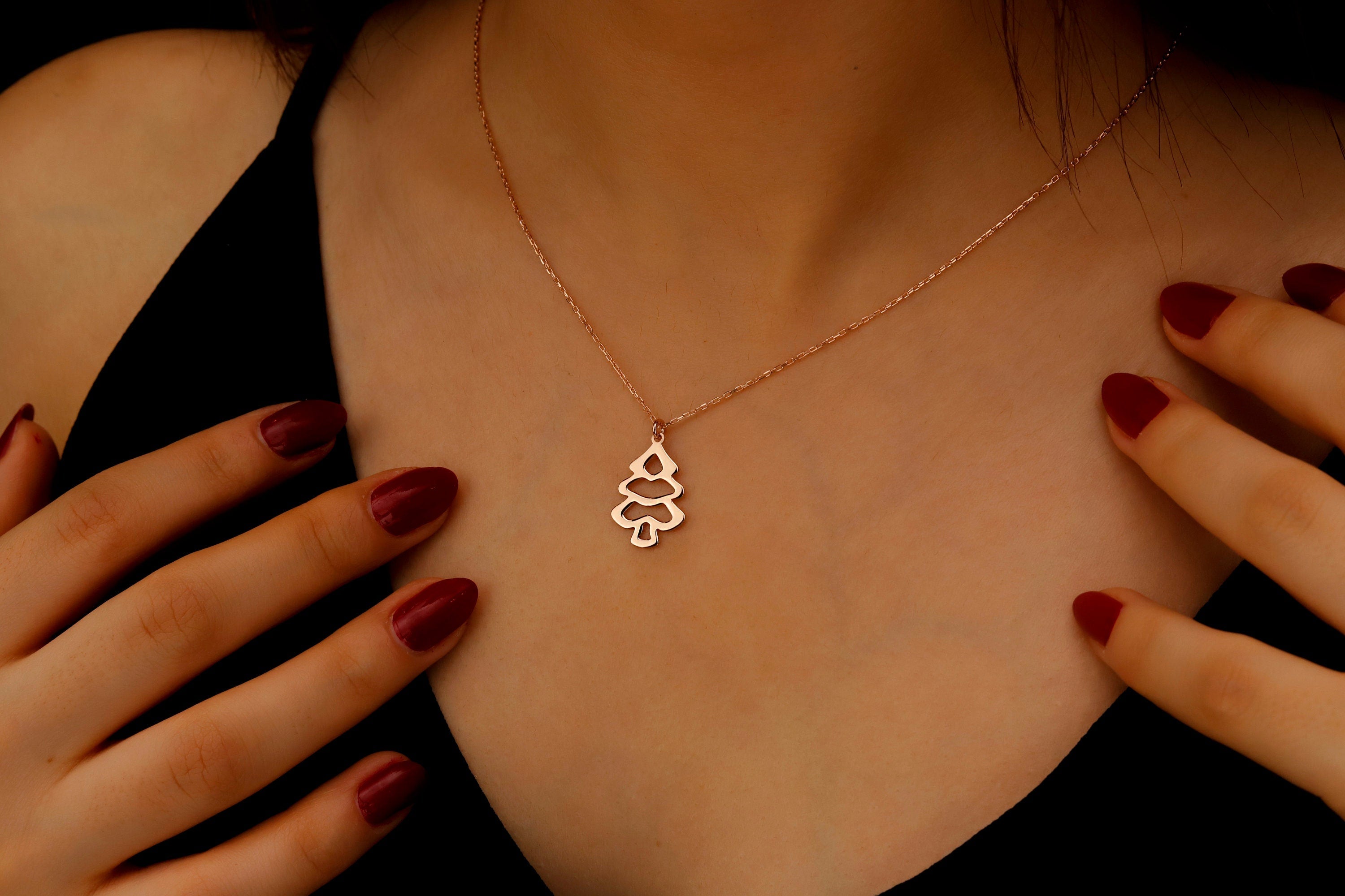 Sparkle &amp; Shine Sterling Silver Christmas Tree Necklace