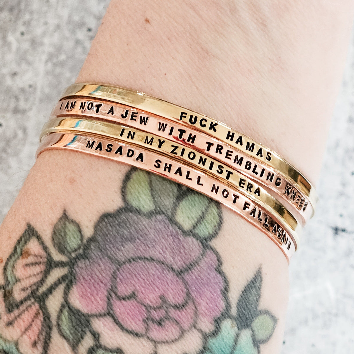 Believe in Miracles Hanukkah Adjustable Skinny Cuff Bracelet