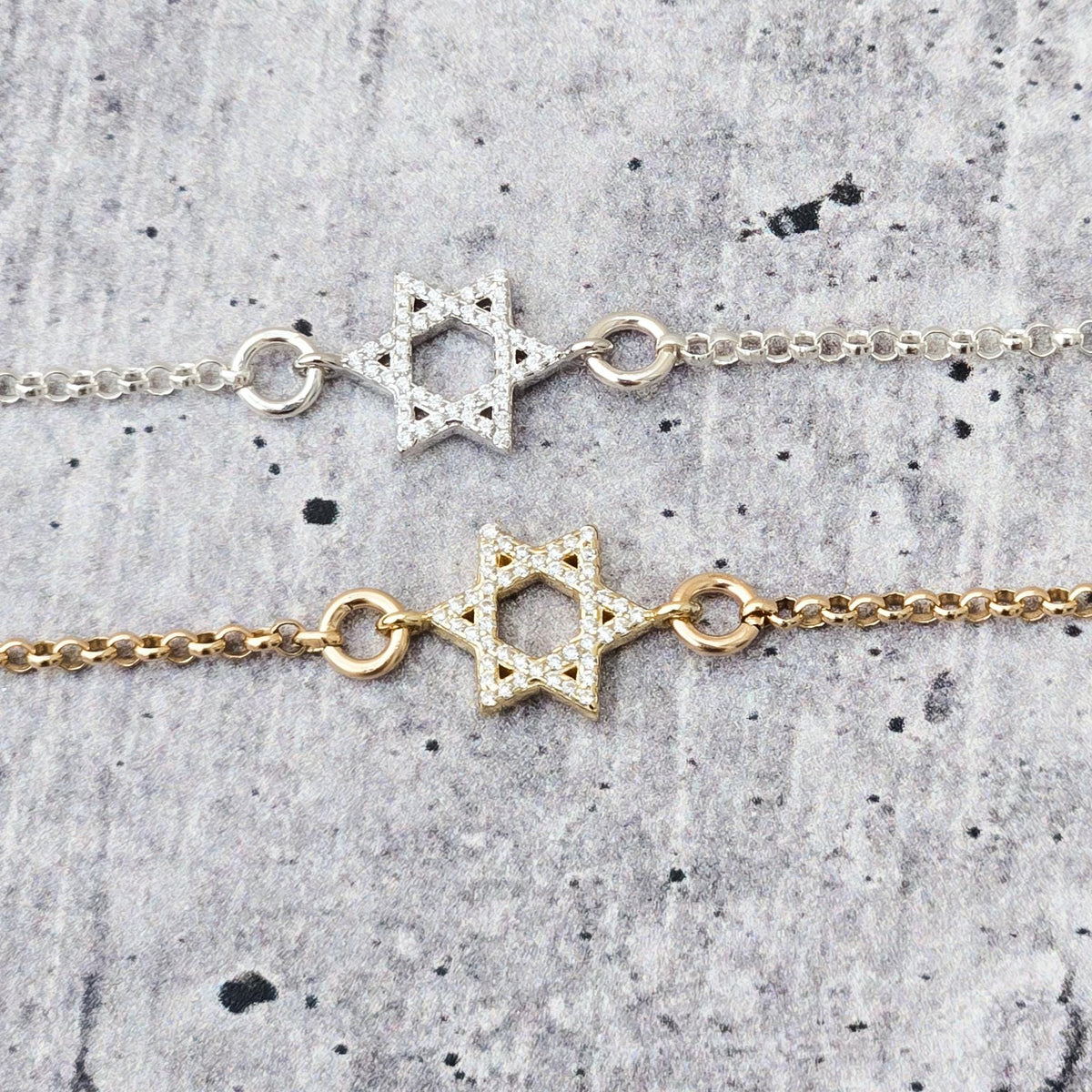Tiny Star of David Crystal Necklace