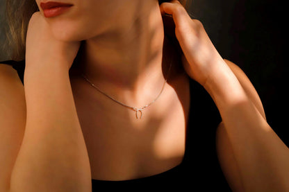 Dainty Bow Necklace by SilverGoldandRose - 14K Gold Ribbon Pendant