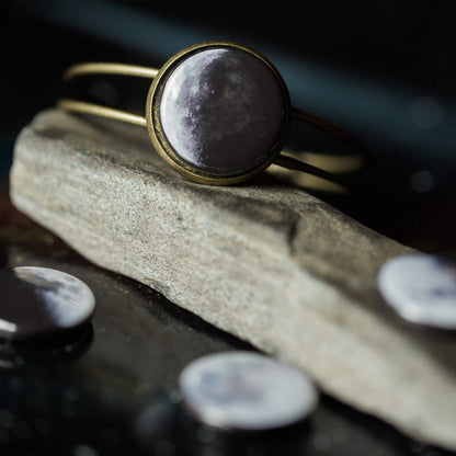Interchangeable Moon Phase Cuff Bracelet