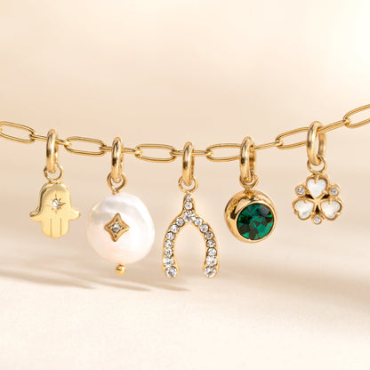 Pave Wishbone Interchangeable Charm