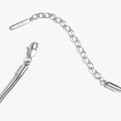 Round Herringbone Charm &amp; Layering Necklace