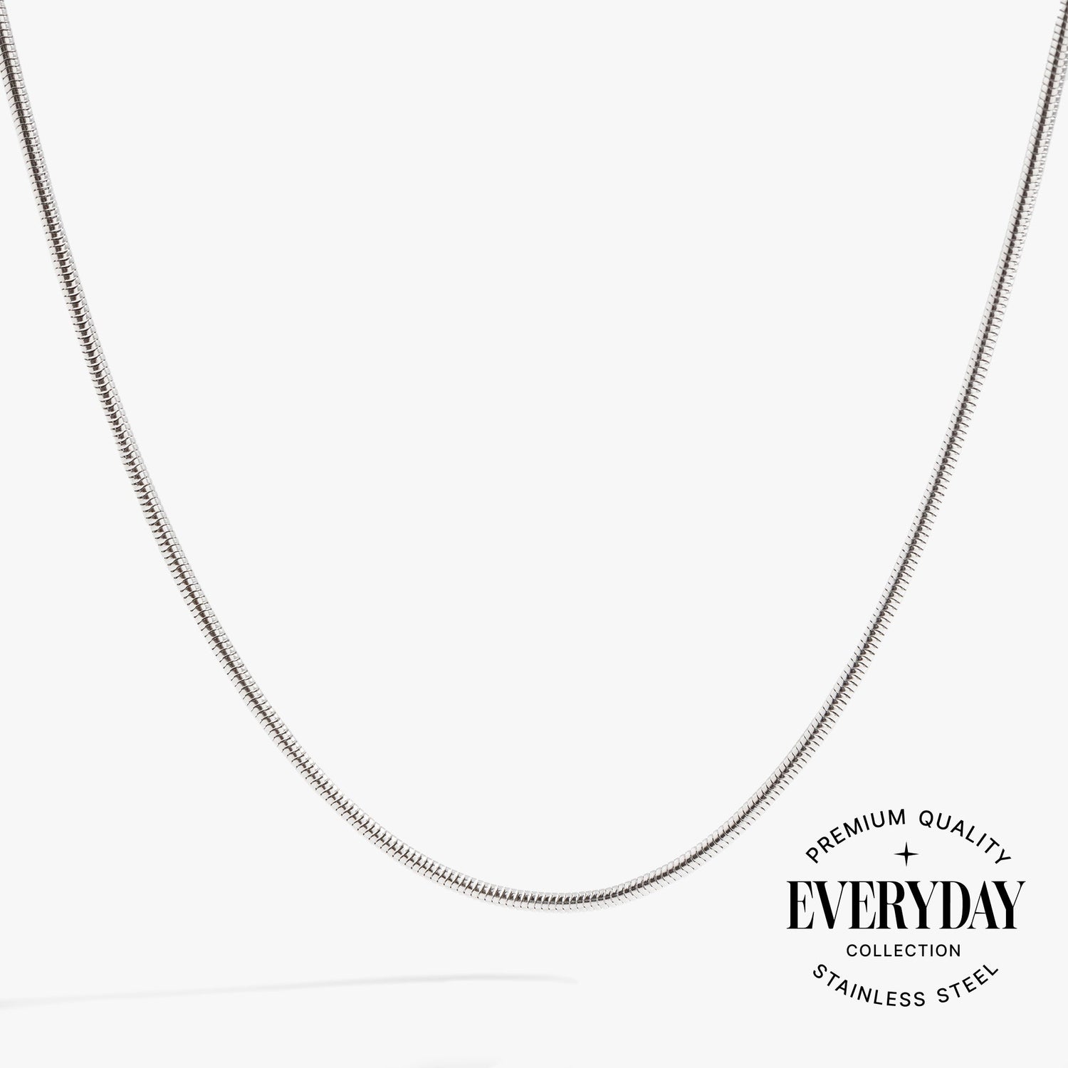 Round Herringbone Charm &amp; Layering Necklace