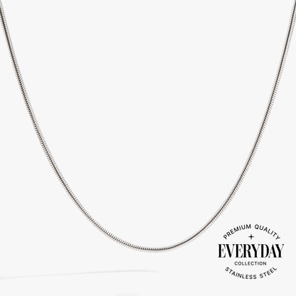 Round Herringbone Charm &amp; Layering Necklace