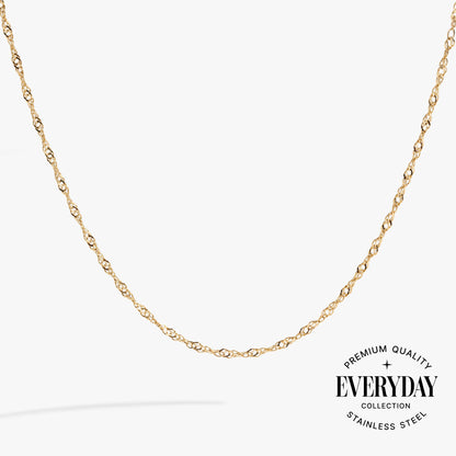 Singapore Chain Charm &amp; Layering Necklace