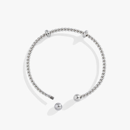 French Rope Charm Bracelet Cuff