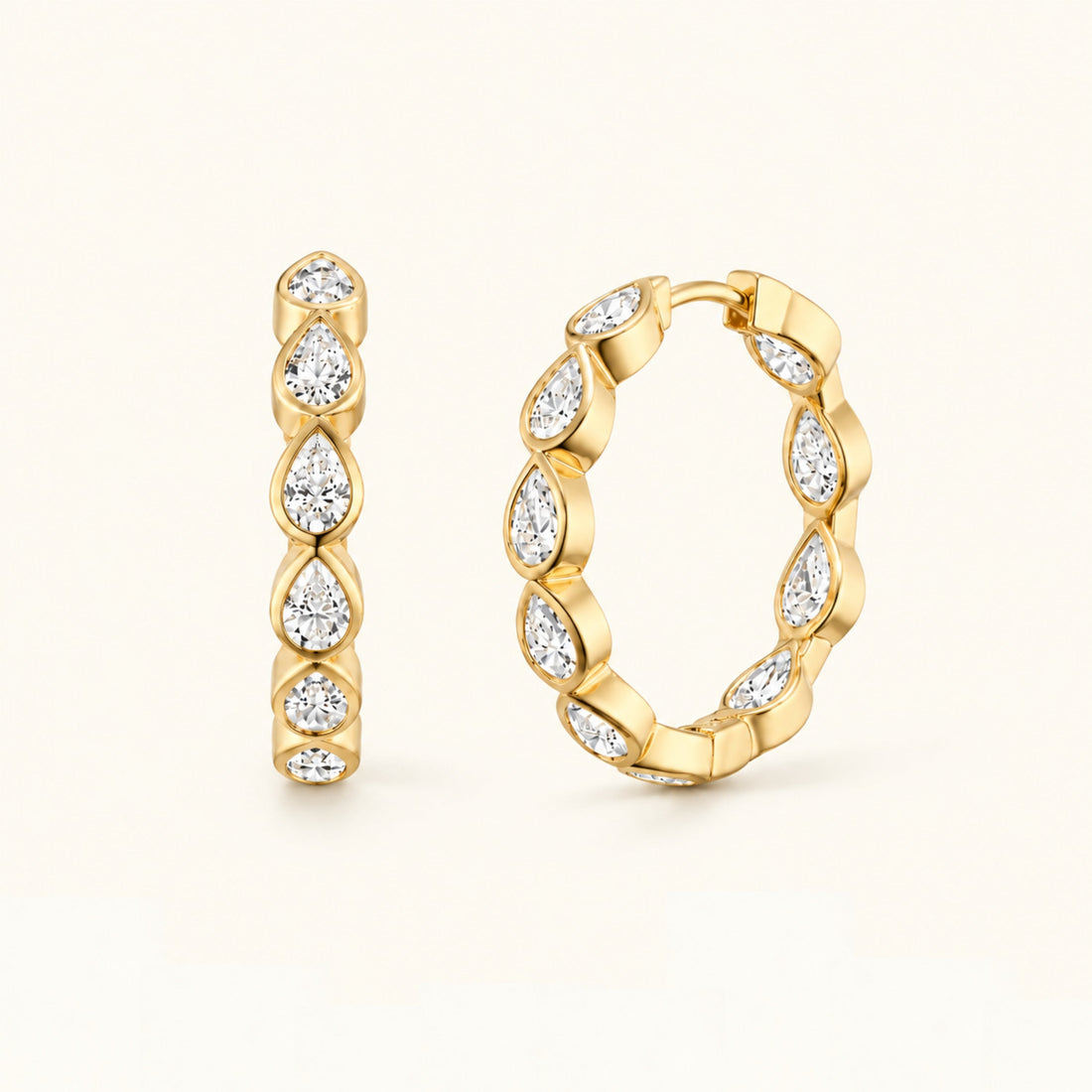 Large Marquise Hoops
