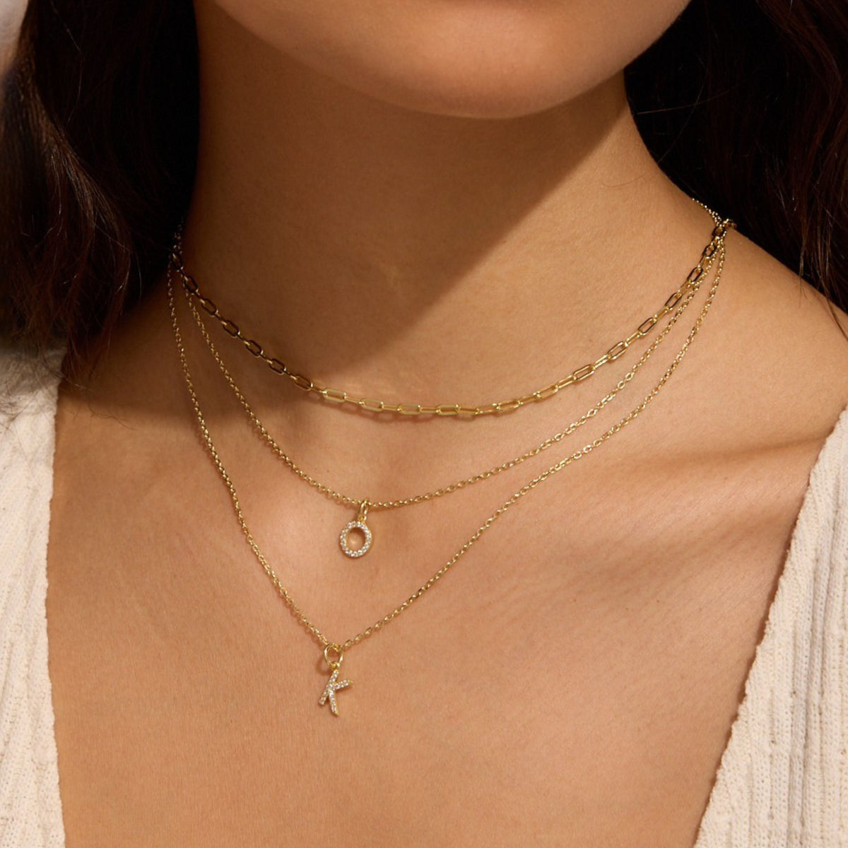 Diamond Letter Necklace