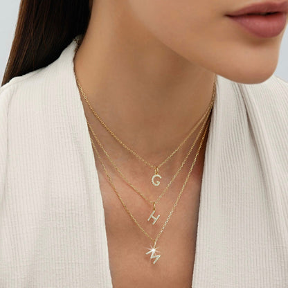 Diamond Letter Necklace