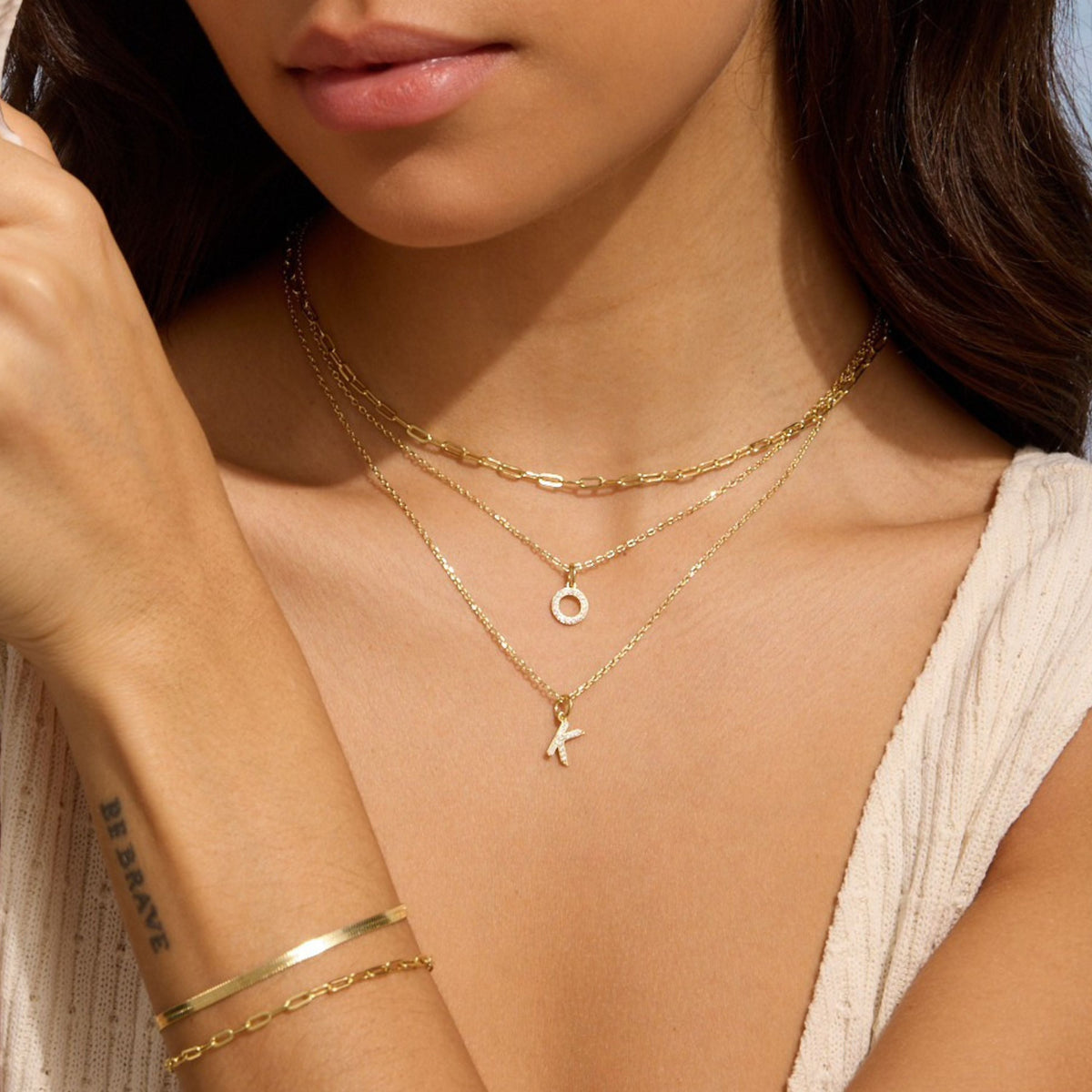 Diamond Letter Necklace