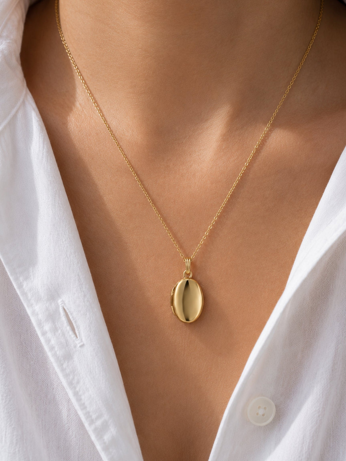 Oval Locket Necklace