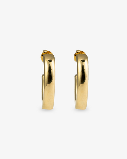 Mia Chunky Gold J-Hoop Statement Earrings