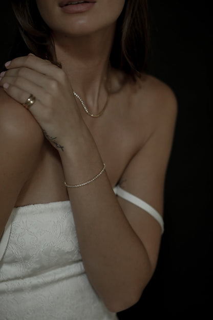 Dainty Crystal Tennis Bracelet