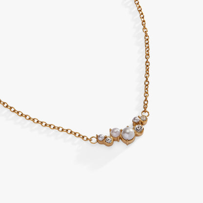 Pearl &amp; Crystal Pendant Necklace
