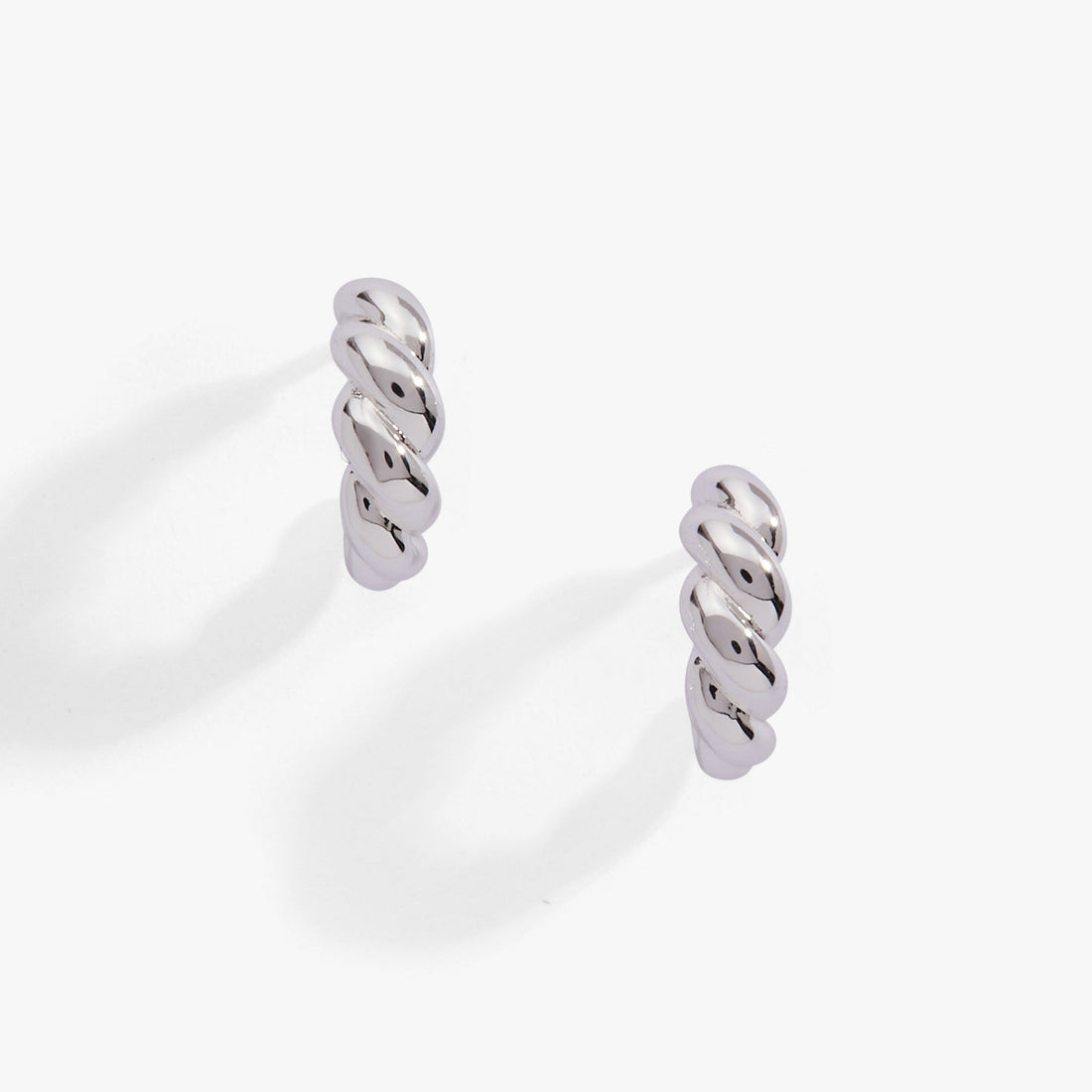 Puffy Rope Textured Huggie Hoop Earring